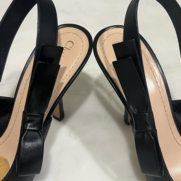 Christian Dior J'Adior Slingback Black Leather Pumps - Picture 4 of 10